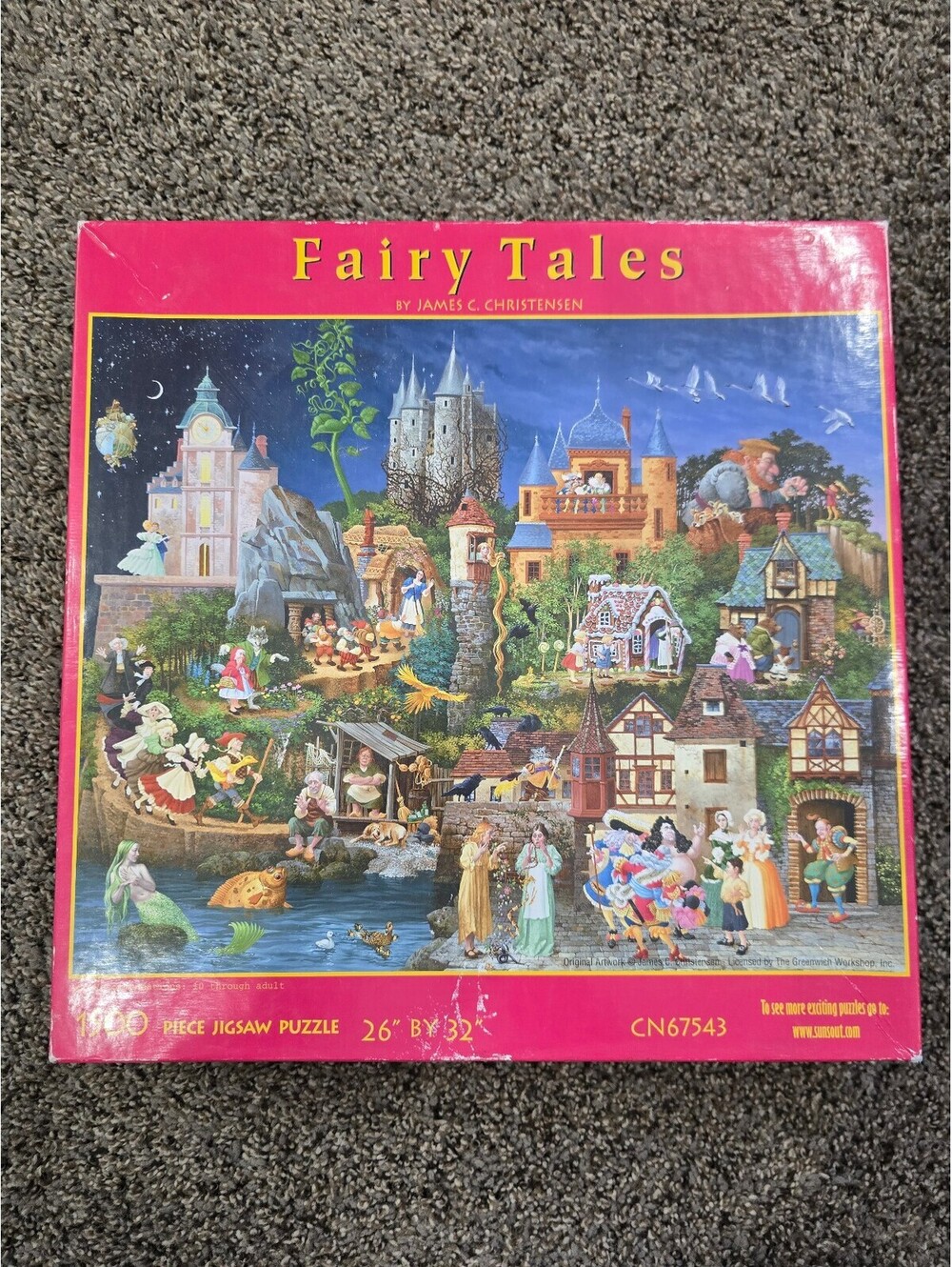 SunsOut James Christensen Fairy Tales 1500 Pc Jigsaw Puzzle Vintage HTF